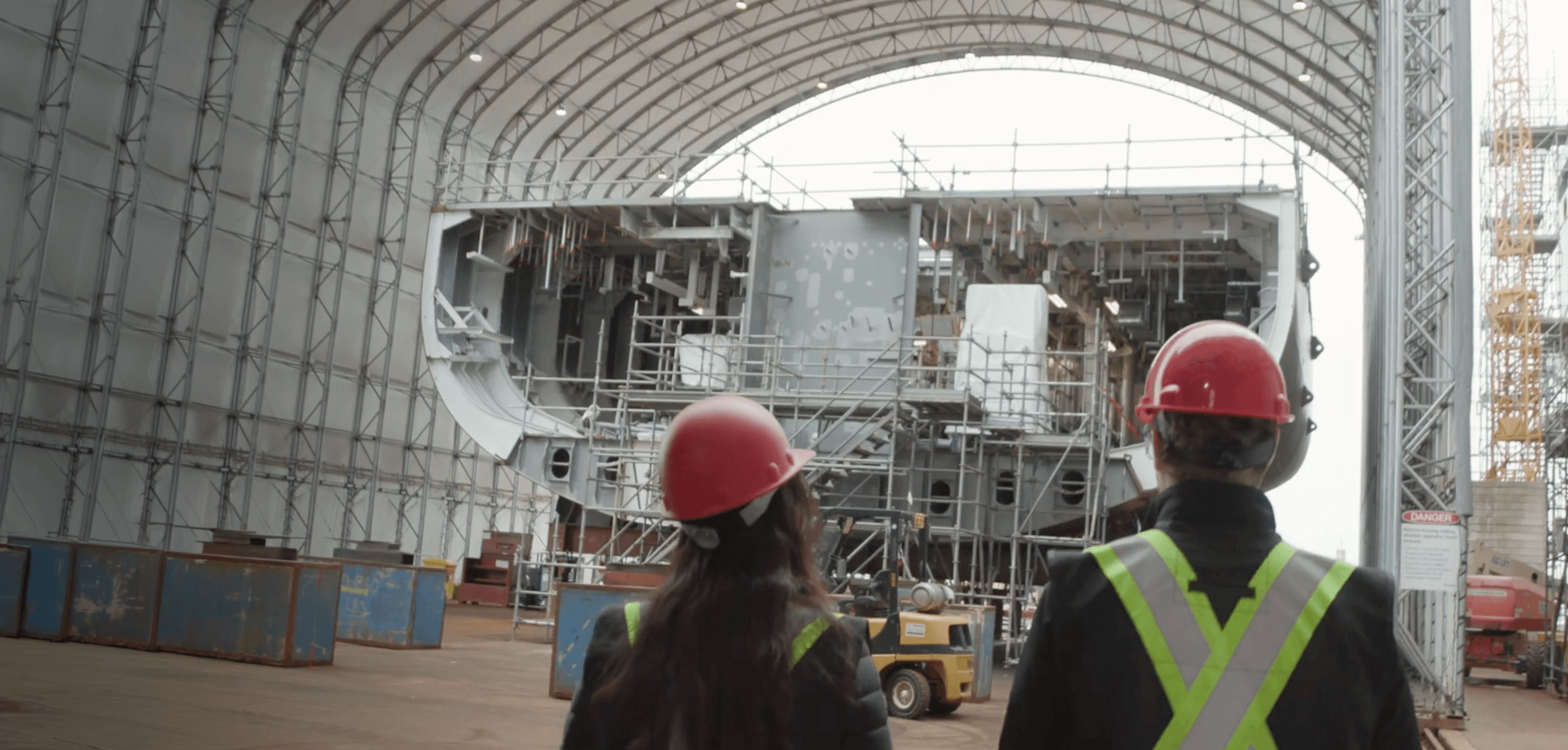 Isaac employees on site on a shipyard