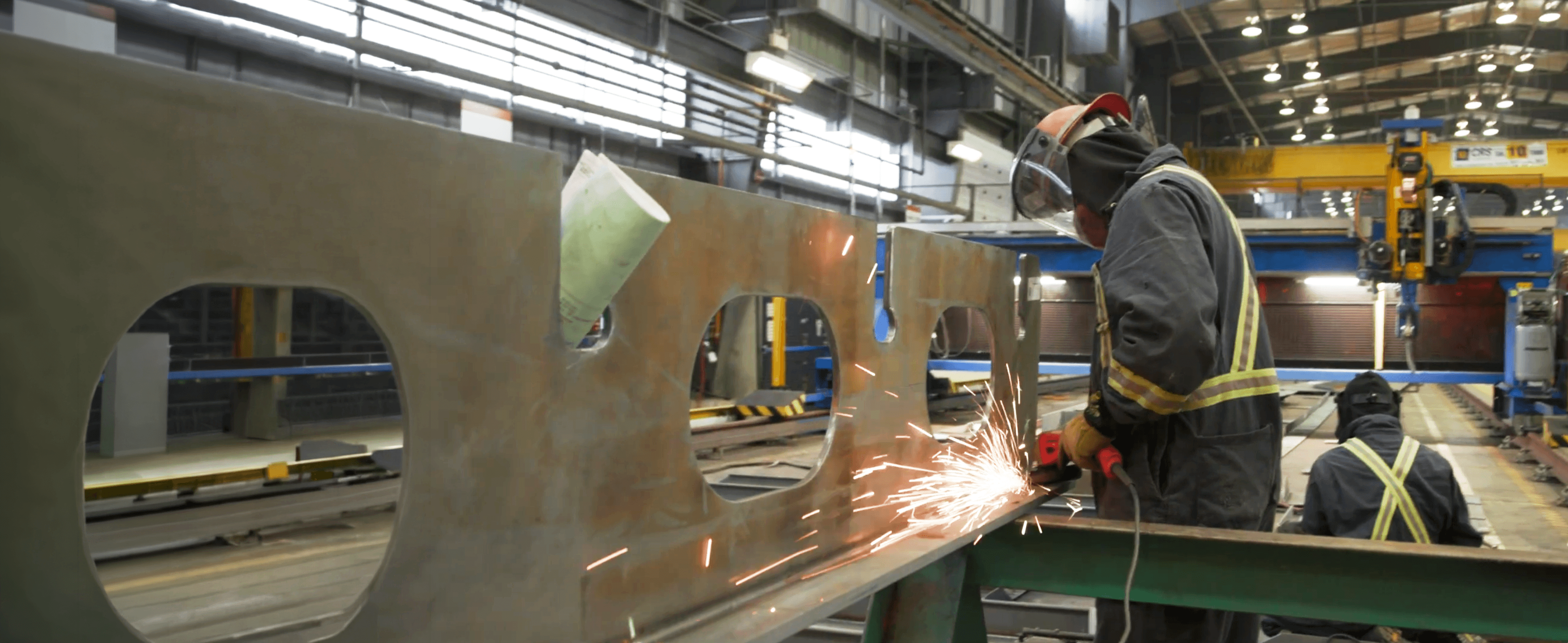 Welder working on a Shipyard